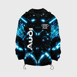 Куртка с капюшоном детская Audi Neon, цвет: 3D-черный