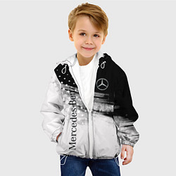 Куртка с капюшоном детская Mercedes-Benz спорт, цвет: 3D-белый — фото 2