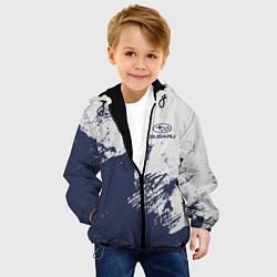 Куртка с капюшоном детская Subaru - Текстура, цвет: 3D-черный — фото 2