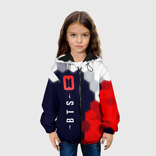 Детская куртка BTS Графика Вертикально / 3D-Черный – фото 3