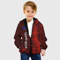 Куртка с капюшоном детская ХАГИ ВАГИ Частицы По вертикали, цвет: 3D-черный — фото 2