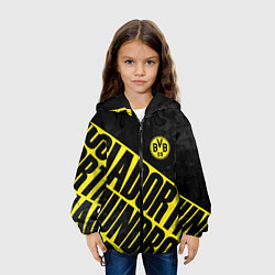 Куртка с капюшоном детская Боруссия Дортмунд, Borussia Dortmund, цвет: 3D-черный — фото 2