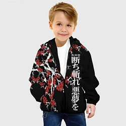 Куртка с капюшоном детская Корпус бойни демонов, цвет: 3D-черный — фото 2