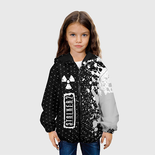 Детская куртка S T A L K E R 2 Краски Вертикально / 3D-Черный – фото 3