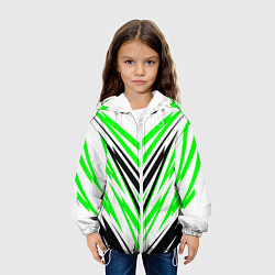 Куртка с капюшоном детская Абстрактная симметрия, цвет: 3D-белый — фото 2