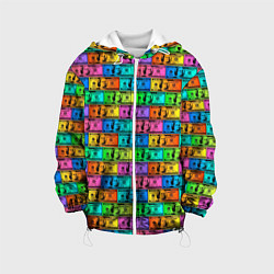 Куртка с капюшоном детская Разноцветные Доллары, цвет: 3D-белый