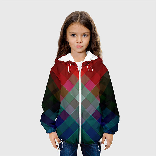 Детская куртка Геометрический современный узор / 3D-Белый – фото 3