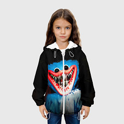 Куртка с капюшоном детская Зубастый Хаги Ваги Скример Паппи Плейтайм, цвет: 3D-белый — фото 2