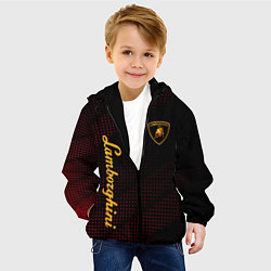 Куртка с капюшоном детская Lamborghini Ламборгини, цвет: 3D-черный — фото 2