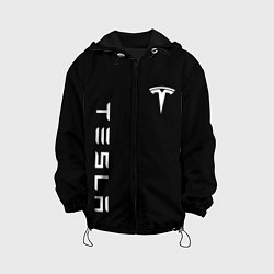 Куртка с капюшоном детская Tesla Тесла логотип и надпись, цвет: 3D-черный