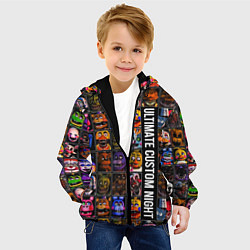 Куртка с капюшоном детская Ultimate Custom Night FNAF, цвет: 3D-черный — фото 2