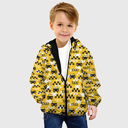 Куртка с капюшоном детская Такси Taxi, цвет: 3D-черный — фото 2