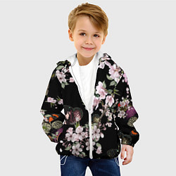 Куртка с капюшоном детская Краски весны, цвет: 3D-белый — фото 2