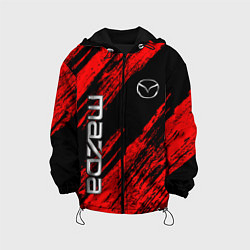 Куртка с капюшоном детская Mazda Мазда красно черный, цвет: 3D-черный