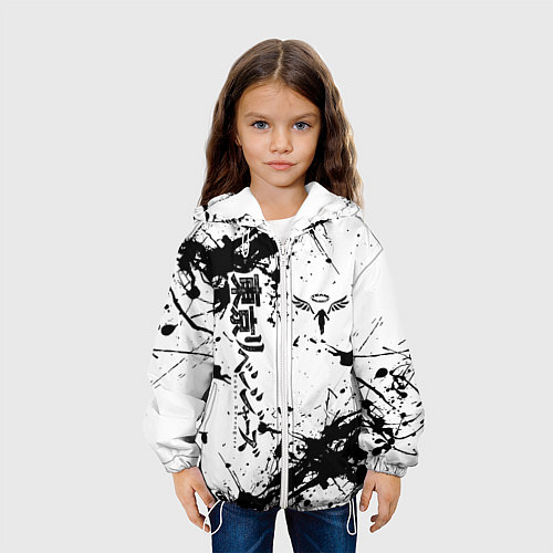 Детская куртка Токийские мстители Tokyo Revengers logo краска / 3D-Белый – фото 3