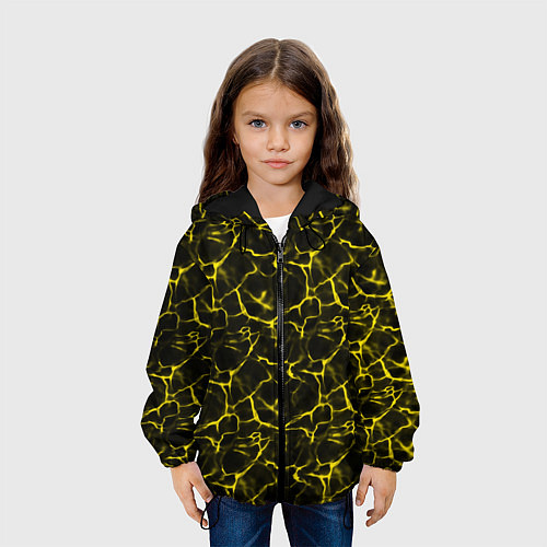 Детская куртка Yellow Ripple Желтая Рябь / 3D-Черный – фото 3