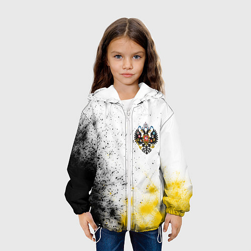 Детская куртка RUSSIAN EMPIRE - ГЕРБ Краска / 3D-Белый – фото 3