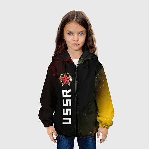 Детская куртка USSR - ЗВЕЗДА Космос Вертикально / 3D-Черный – фото 3