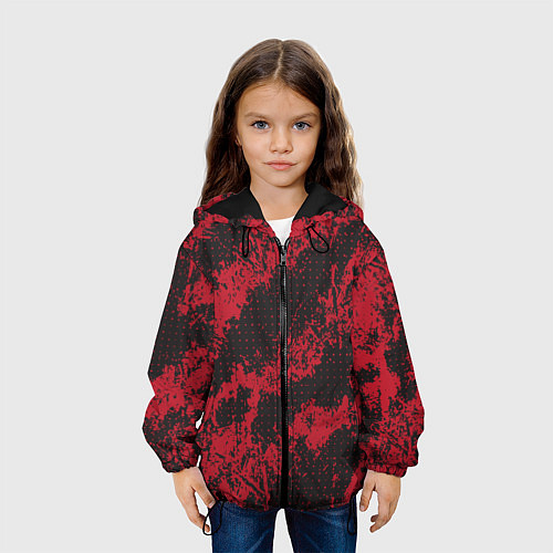 Детская куртка КРАСНАЯ ГРЯЗЬ RED GRUNGE / 3D-Черный – фото 3