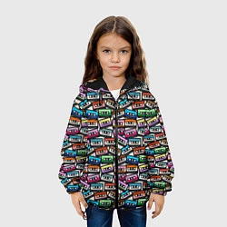 Куртка с капюшоном детская Ретро Музыка Аудиокассеты, цвет: 3D-черный — фото 2