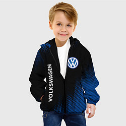 Куртка с капюшоном детская ФОЛЬКСВАГЕН Абстракция, цвет: 3D-черный — фото 2