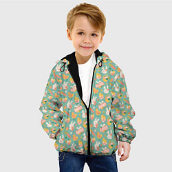 Куртка с капюшоном детская ПАСХАЛЬНЫЙ КРОЛИК, цвет: 3D-черный — фото 2