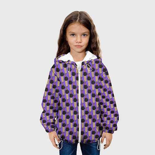 Детская куртка Свидетель из Фрязино фиолетовый / 3D-Белый – фото 3