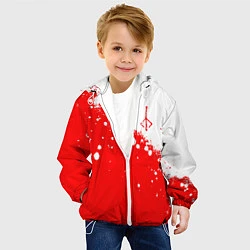Куртка с капюшоном детская BLOODBORNE HUNTER СИМВОЛ ОХОТНИКА, цвет: 3D-белый — фото 2