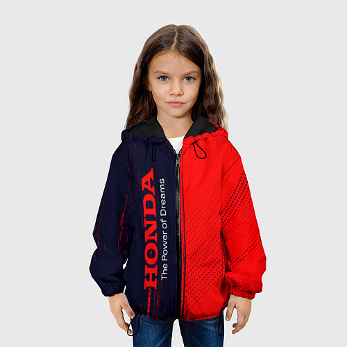 Детская куртка HONDA DREAMS Краски По вертикали / 3D-Черный – фото 3