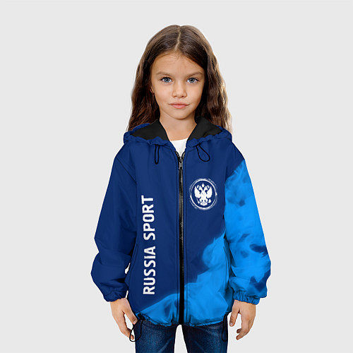 Детская куртка РОССИЯ - ГЕРБ Russia Sport Пламя / 3D-Черный – фото 3
