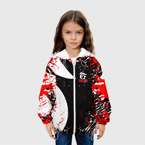 Детская куртка Free Fire брызги / 3D-Белый – фото 3