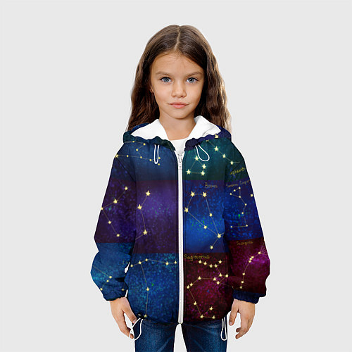Детская куртка Созвездия Северного полушария летом / 3D-Белый – фото 3