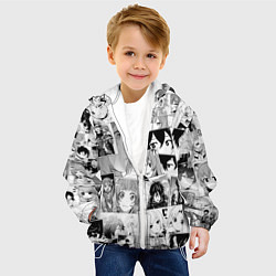 Куртка с капюшоном детская Восхождение героя щита паттерн, цвет: 3D-белый — фото 2