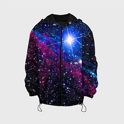 Куртка с капюшоном детская Открытый космос Star Neon, цвет: 3D-черный