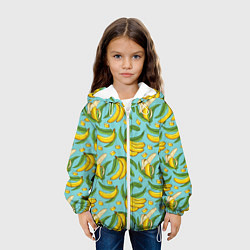 Куртка с капюшоном детская Banana pattern Summer Fashion 2022, цвет: 3D-белый — фото 2