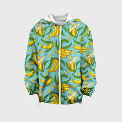 Куртка с капюшоном детская Banana pattern Summer Fashion 2022, цвет: 3D-белый
