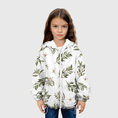 Детская куртка Цветы Цитрусовых / 3D-Белый – фото 3