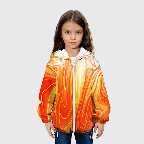 Детская куртка Карамельная нуга Гранж / 3D-Белый – фото 3