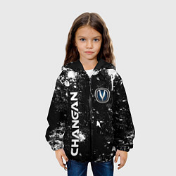 Куртка с капюшоном детская ЧАНГАН-CHANGAN БРЫЗКИ КРАСКИ, цвет: 3D-черный — фото 2