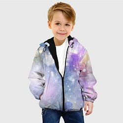 Куртка с капюшоном детская Абстрактные блики, цвет: 3D-черный — фото 2