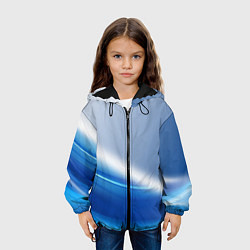 Куртка с капюшоном детская Цифровая волна, цвет: 3D-черный — фото 2