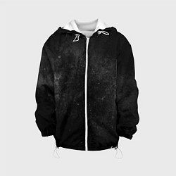 Куртка с капюшоном детская Черный космос black space, цвет: 3D-белый