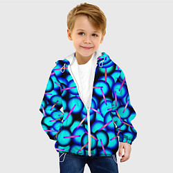 Куртка с капюшоном детская ТЕКСТУРА ШАРОВ, цвет: 3D-белый — фото 2