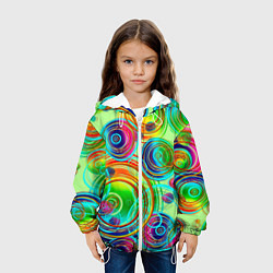 Куртка с капюшоном детская ЦВЕТНЫЕ ПУЗЫРИ, цвет: 3D-белый — фото 2