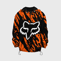 Куртка с капюшоном детская FOX MOTOCROSS ORANGE, цвет: 3D-черный