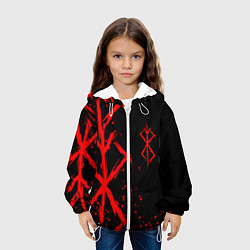 Куртка с капюшоном детская КЛЕЙМО ЖЕРТВЫ BERSERK БЕРСЕРК, цвет: 3D-белый — фото 2