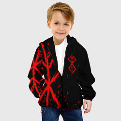 Куртка с капюшоном детская КЛЕЙМО ЖЕРТВЫ BERSERK БЕРСЕРК, цвет: 3D-черный — фото 2