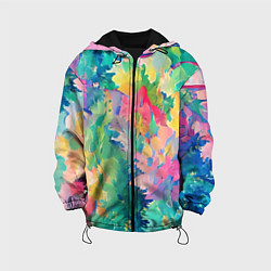 Куртка с капюшоном детская Летняя экспрессия, цвет: 3D-черный