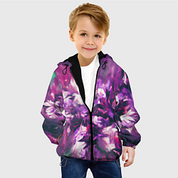 Куртка с капюшоном детская Wild flowers, цвет: 3D-черный — фото 2
