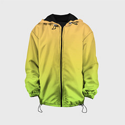Куртка с капюшоном детская GRADIEND YELLOW-GREEN, цвет: 3D-черный